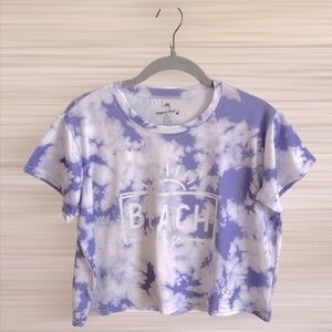 Beach Please Tie dye Dri-Fit Crop Top | SIZE M